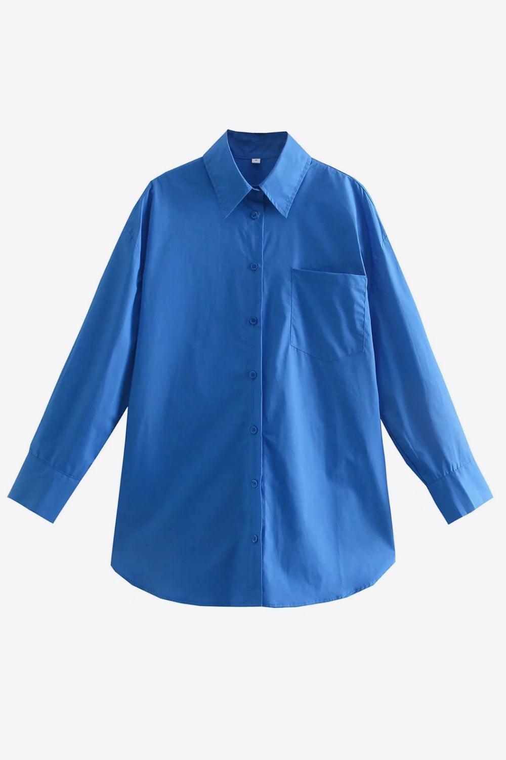Dropped Shoulder Slit Shirt - AllIn Computer