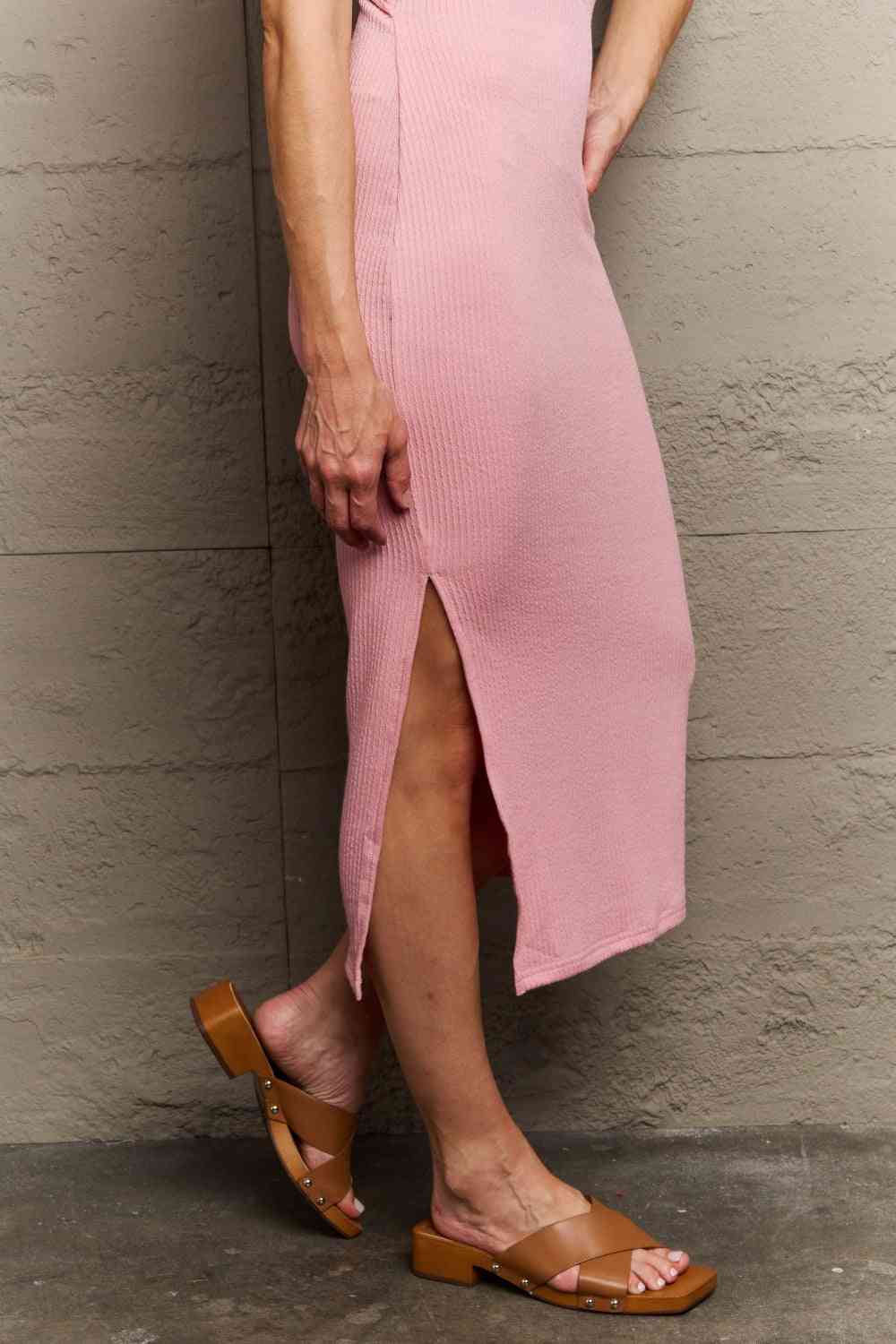 Sew In Love Full Size For The Night Fitted Sleeveless Midi Dress - AllIn Computer