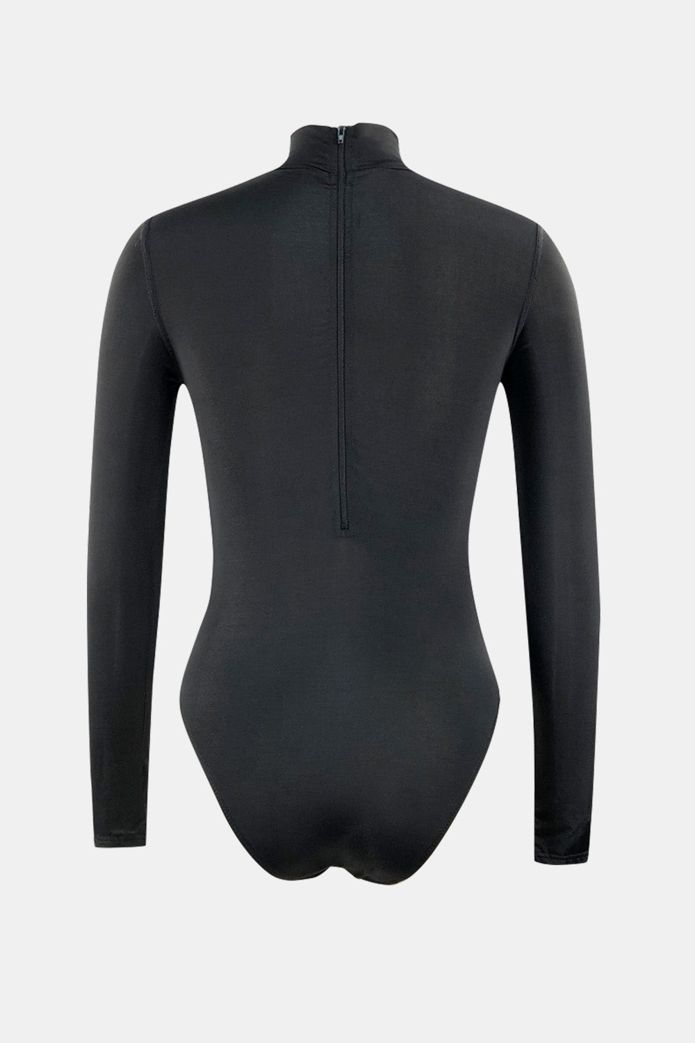 Mock Neck Long Sleeve One-Piece Swimwear - AllIn Computer
