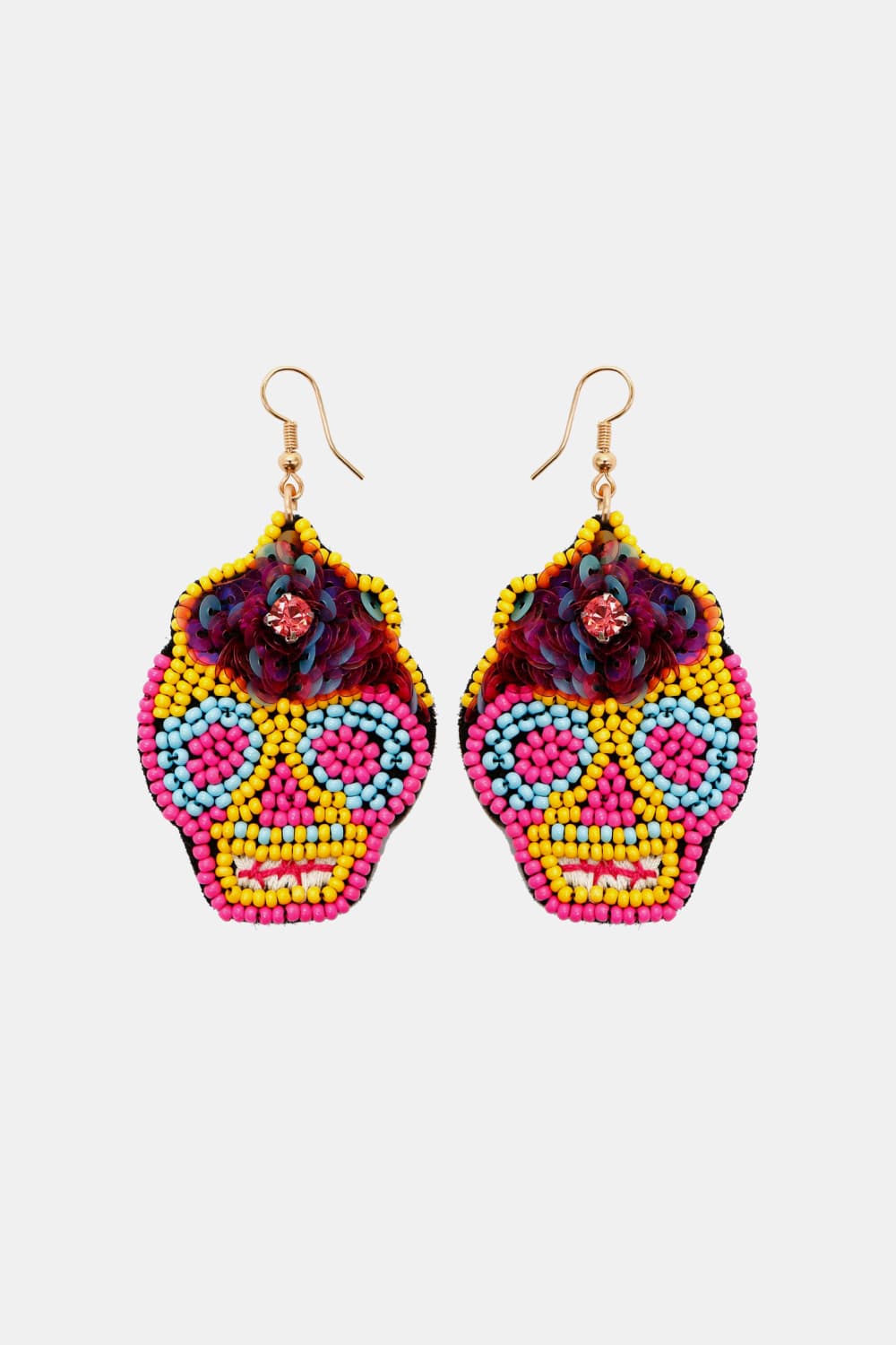 Copper Beaded Detail Dangle Earrings - AllIn Computer