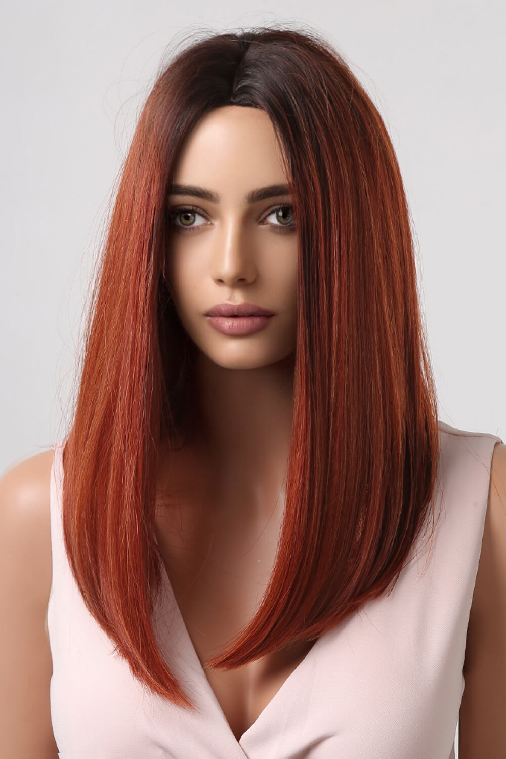 13*2" Full-Machine Wigs Synthetic Mid-Length Straight 27" - AllIn Computer