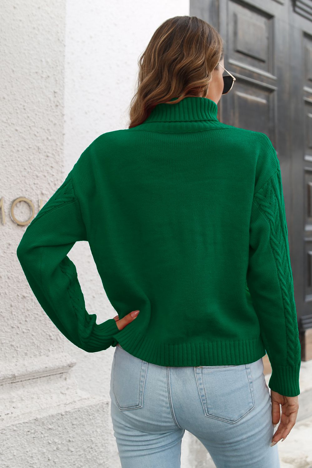 Turtleneck Long Sleeve Sweater - AllIn Computer