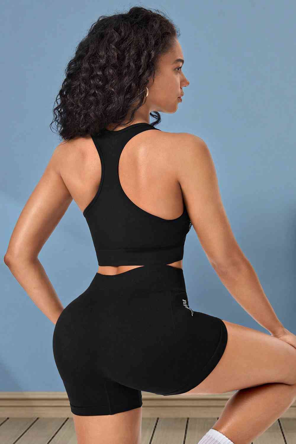 Cropped Sports Tank and Shorts Set - AllIn Computer