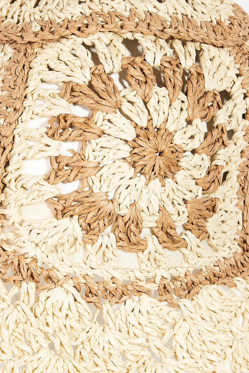 Fame Contrast Geometric Wide Brim Hat - AllIn Computer