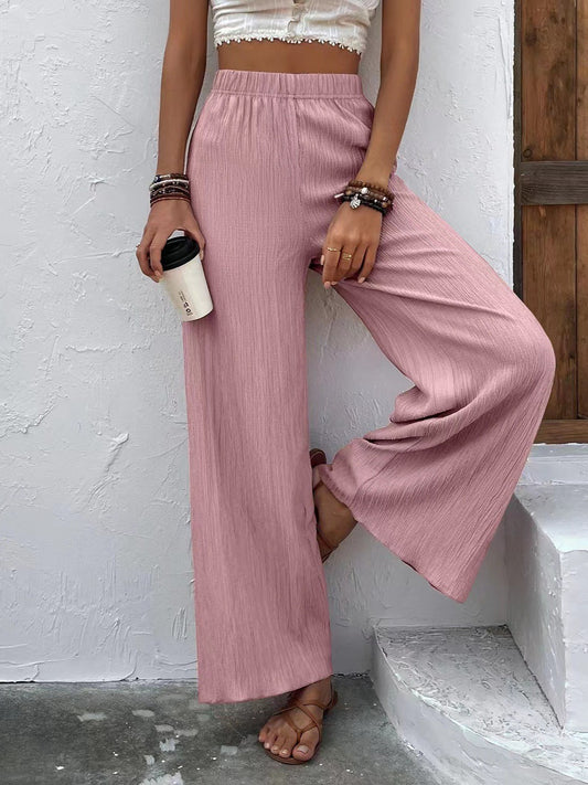 Full Size High Waist Wide Leg Pants - AllIn Computer