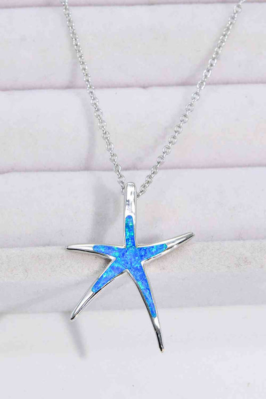 Opal Starfish Pendant Necklace - AllIn Computer