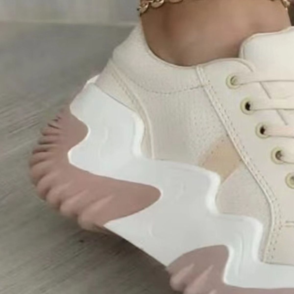 Lace-Up PU Leather Platform Sneakers - AllIn Computer