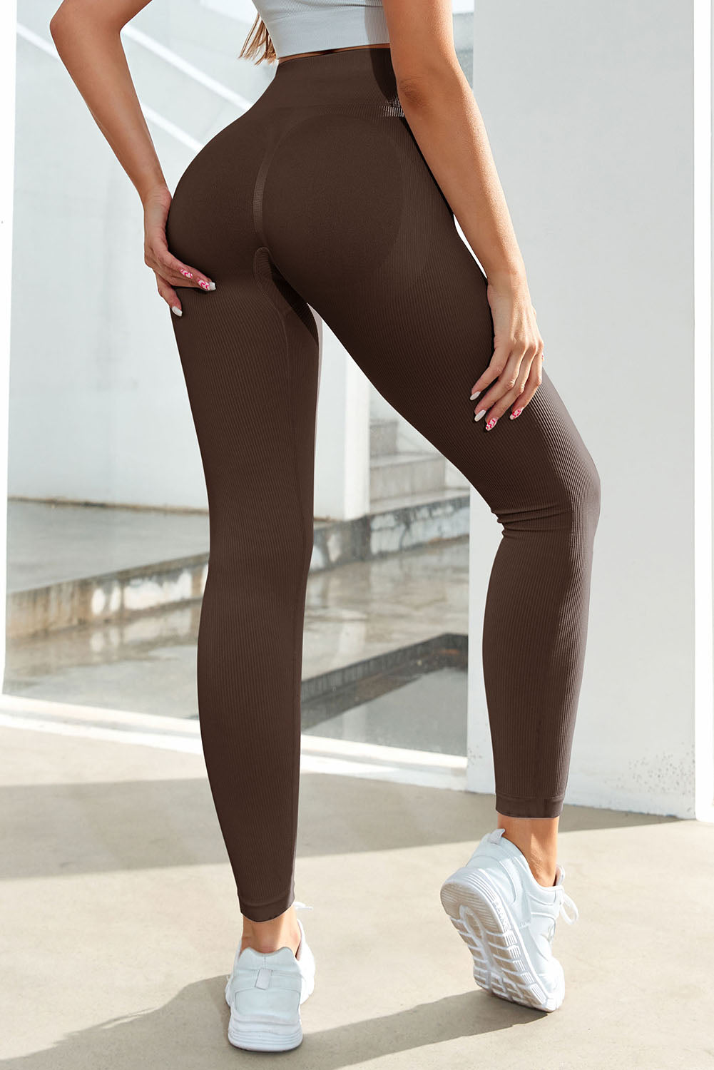 Wide Waistband Sports Leggings - AllIn Computer