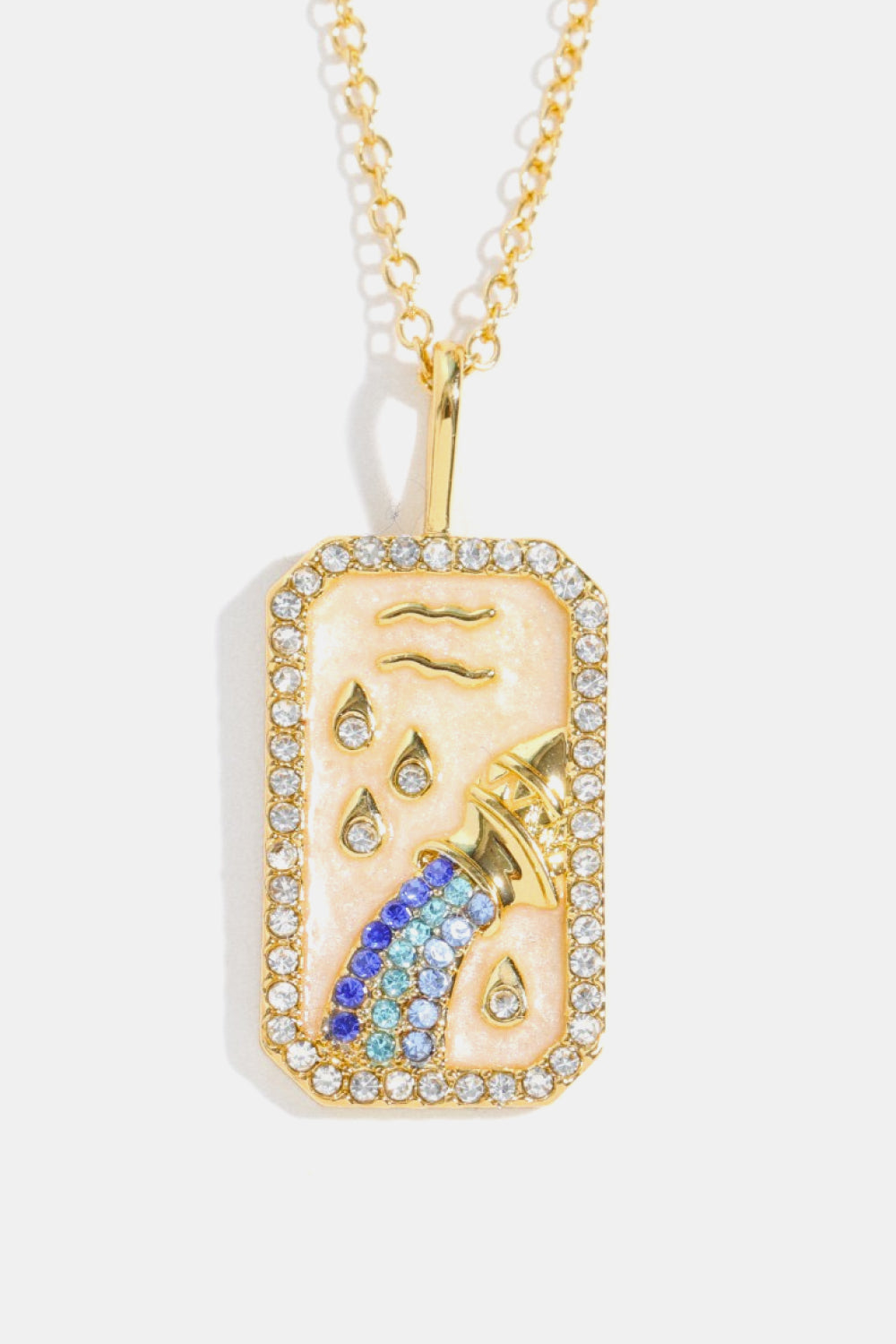 Rhinestone Constellation Pendant Copper Necklace - AllIn Computer