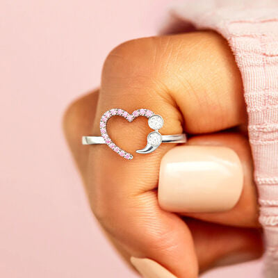 925 Sterling Silver Inlaid Zircon Ring - AllIn Computer