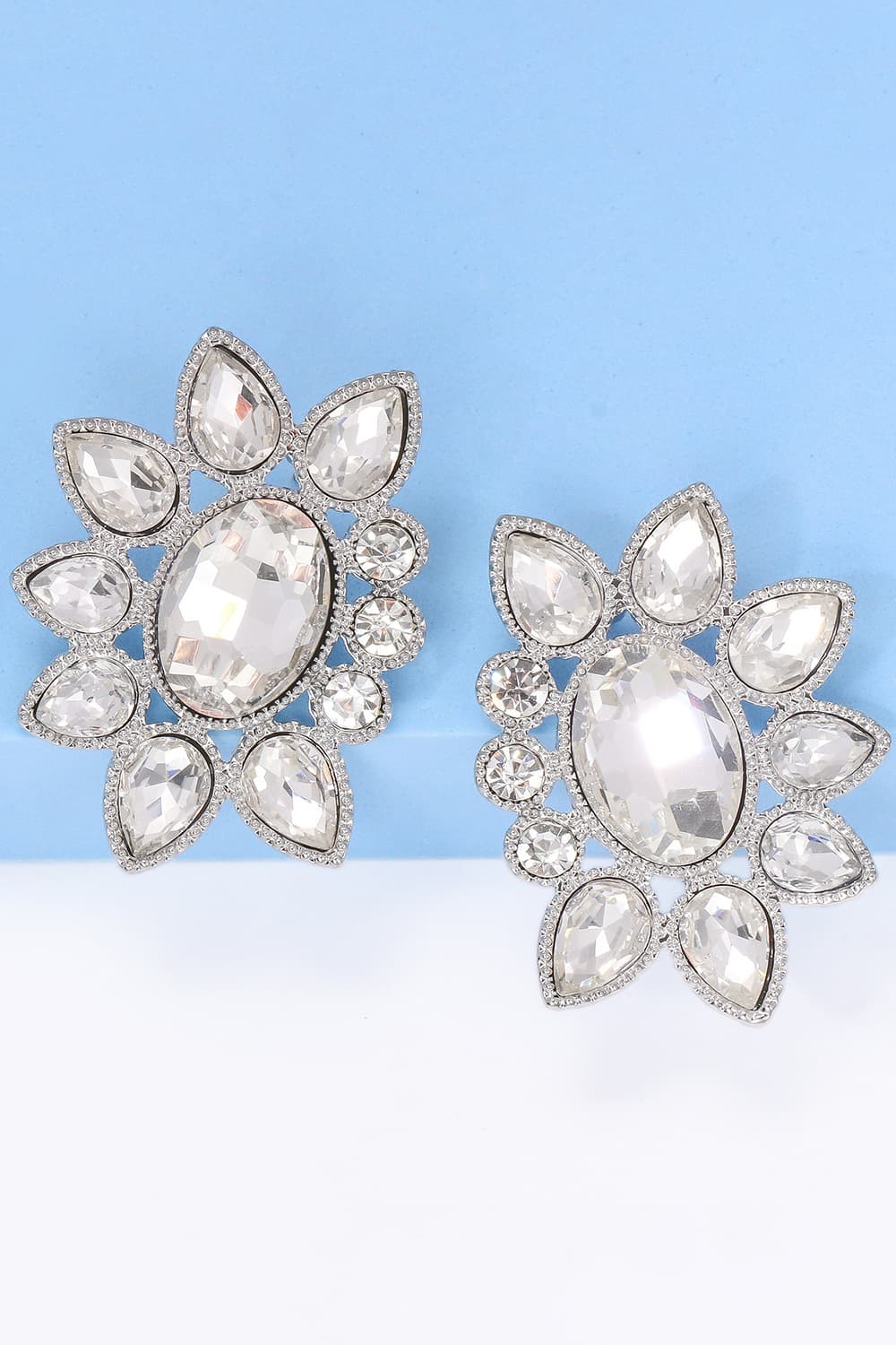Geometrical Shape Glass Stone Dangle Earrings - AllIn Computer