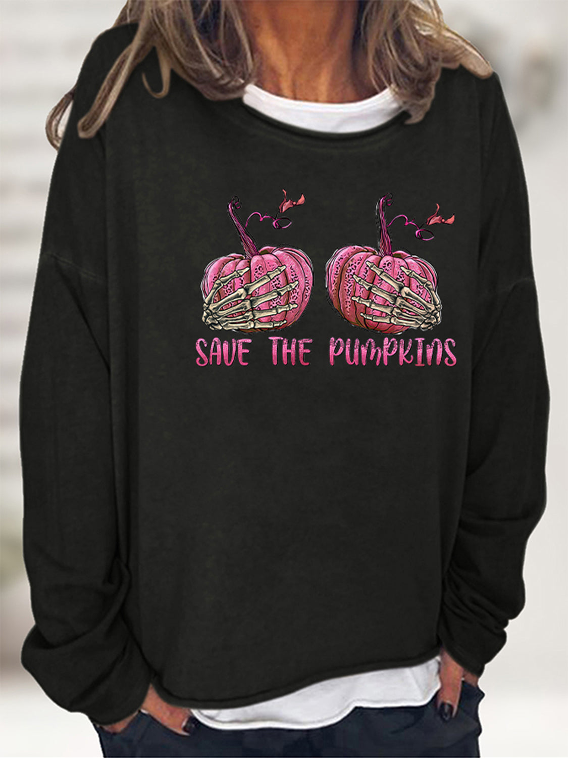 SAVE THE PUMPKIN Graphic Full Size Sweatshirt - AllIn Computer