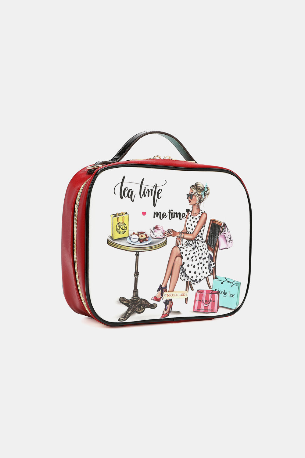 Nicole Lee USA Printed Handbag with Three Pouches - AllIn Computer