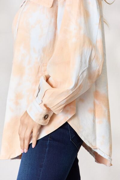 BiBi Tie Dye Button Down Long Sleeve Shirt - AllIn Computer