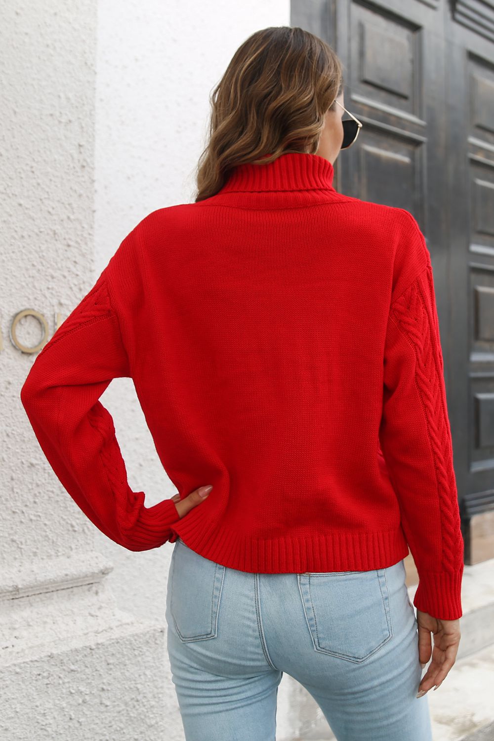 Turtleneck Long Sleeve Sweater - AllIn Computer