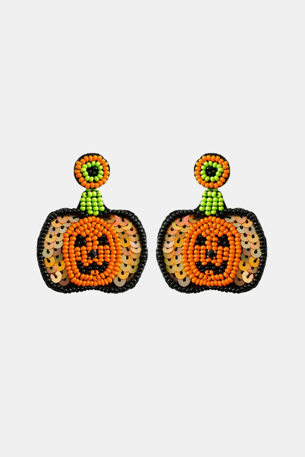 Pumpkin Shape Beaded Dangle Earrings - AllIn Computer