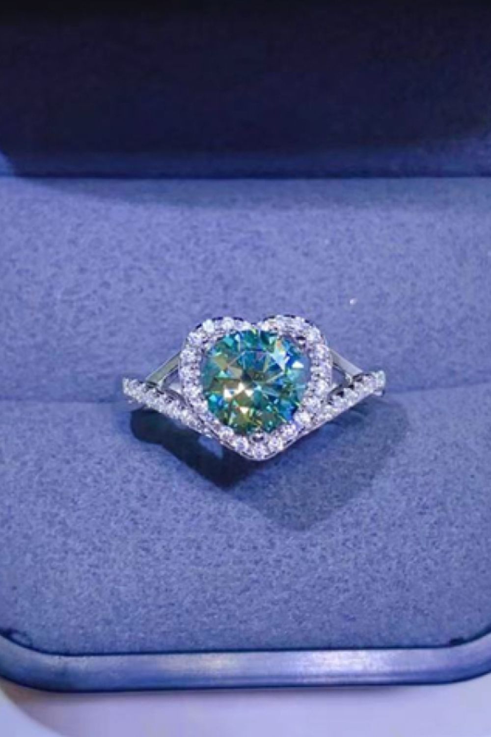 Adored 1 Carat Moissanite 925 Sterling Silver Heart Ring - AllIn Computer