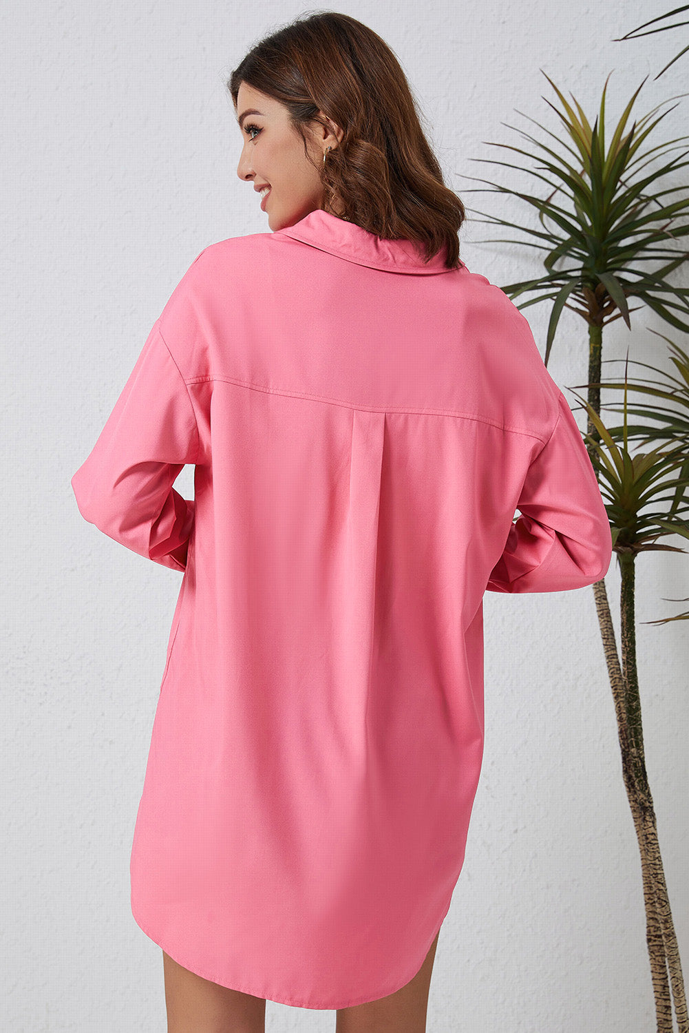 Double Take Dropped Shoulder Longline Shirt - AllIn Computer