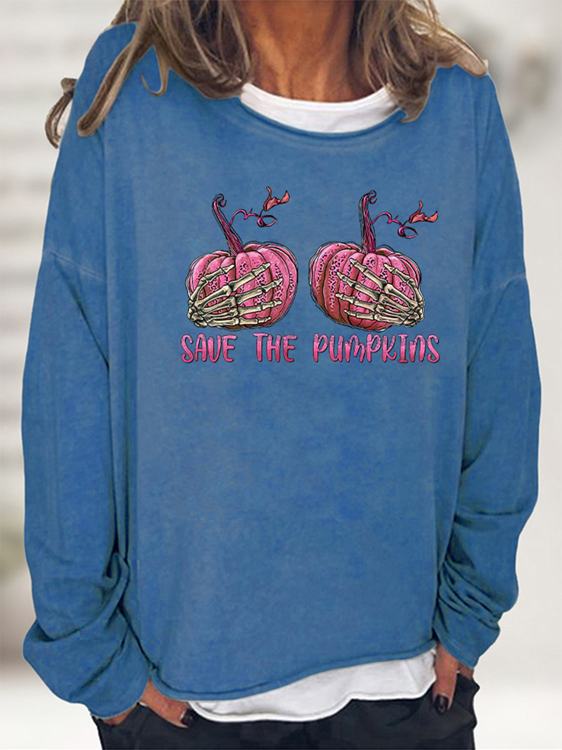 SAVE THE PUMPKIN Graphic Full Size Sweatshirt - AllIn Computer