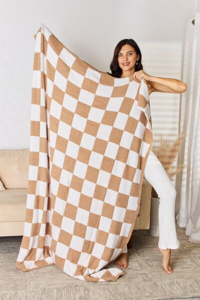 Cuddley Checkered Decorative Throw Blanket - AllIn Computer