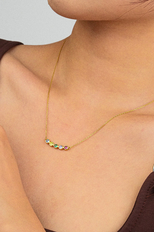 925 Sterling Silver Rainbow Cubic Zirconia Necklace - AllIn Computer