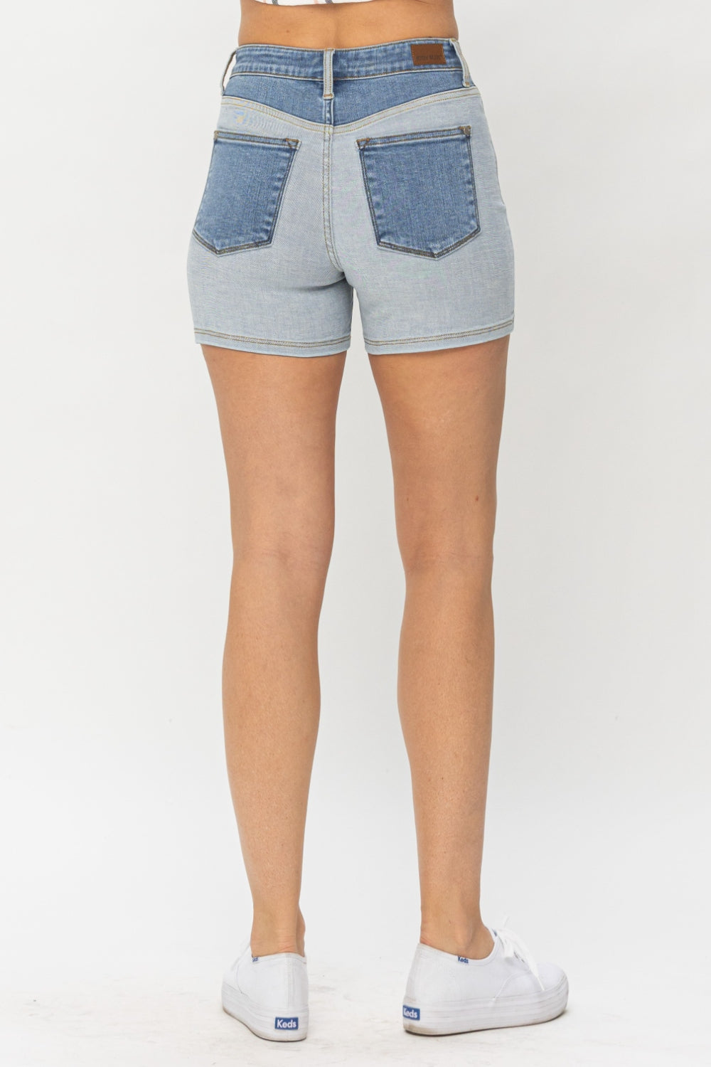 Judy Blue Full Size Color Block Denim Shorts - AllIn Computer