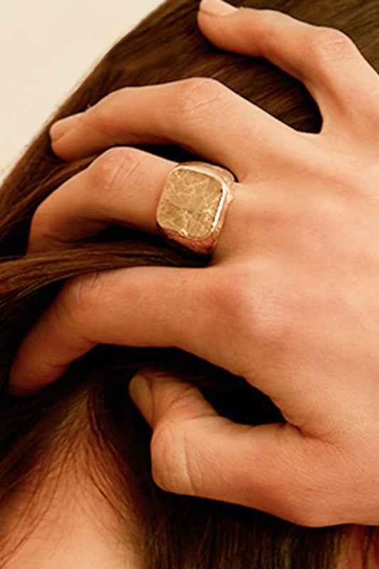 Textured Gold-Plated Ring - AllIn Computer