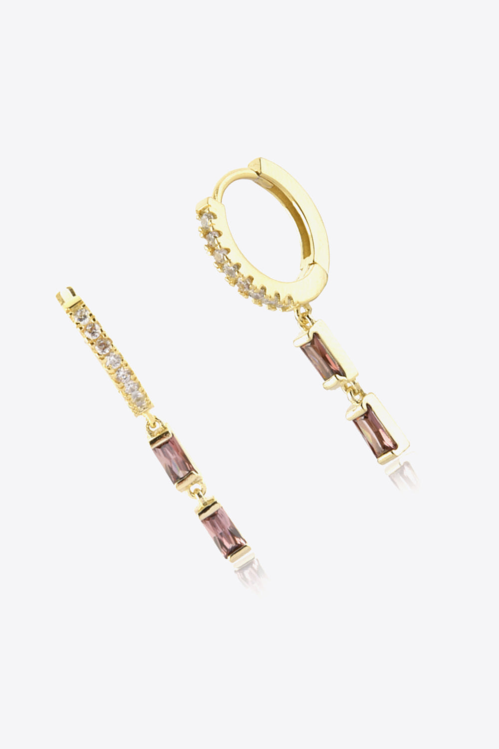 Zircon 925 Sterling Silver Drop Huggie Earrings - AllIn Computer