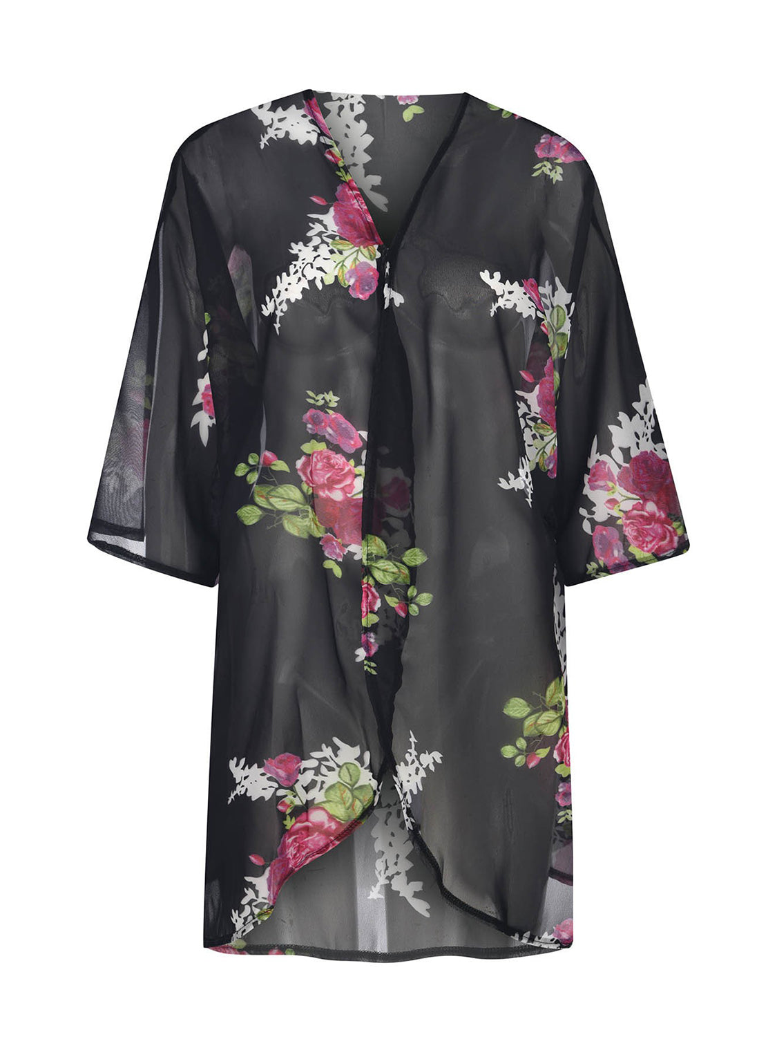 Open Front Half Sleeve Cover-Up - AllIn Computer