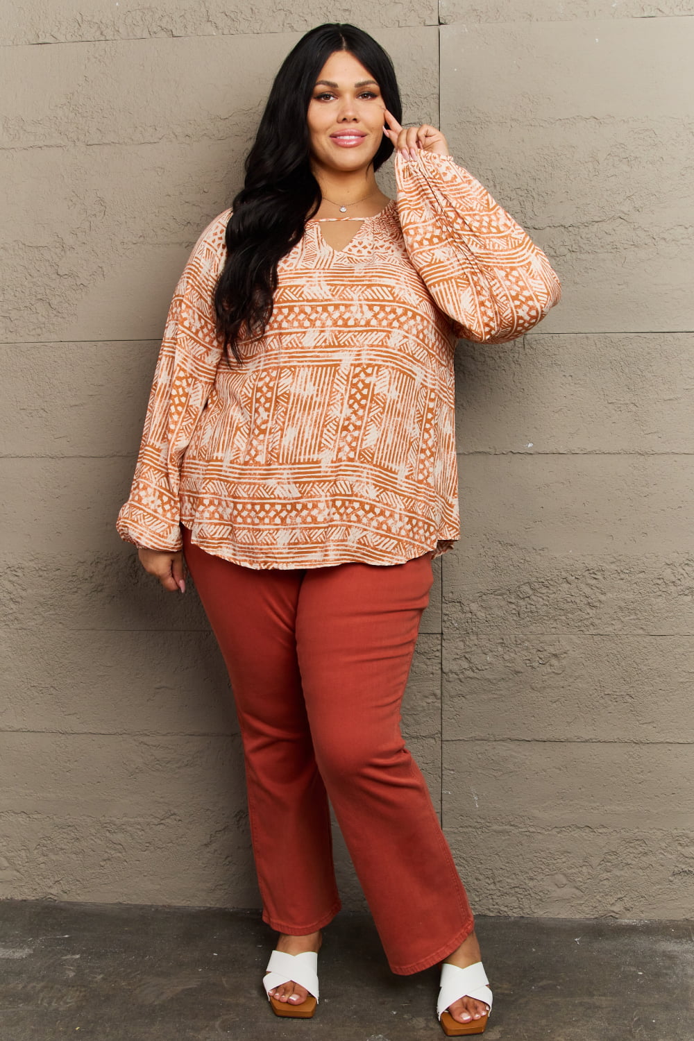 HEYSON Just For You Full Size Aztec Tunic Top - AllIn Computer