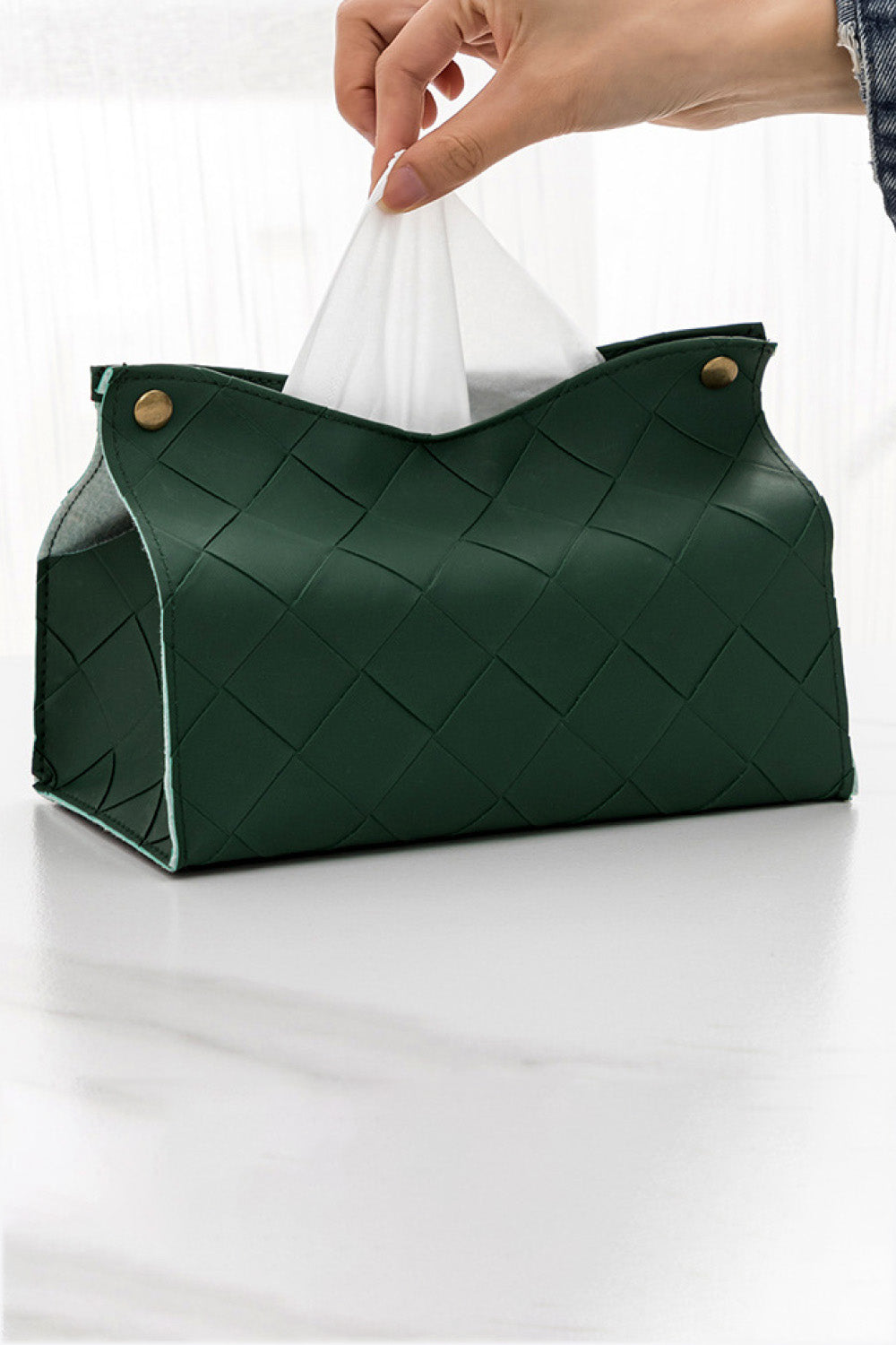 2-Pack Woven PU Tissue Box Covers - AllIn Computer