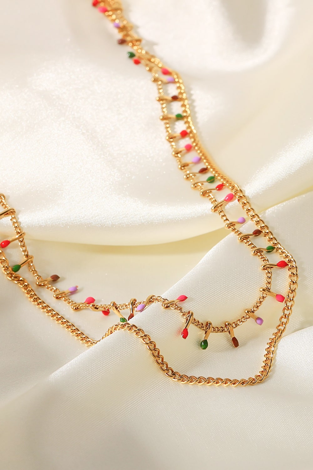 18K Gold-Plated Double-Layered Stainless Steel Necklace - AllIn Computer