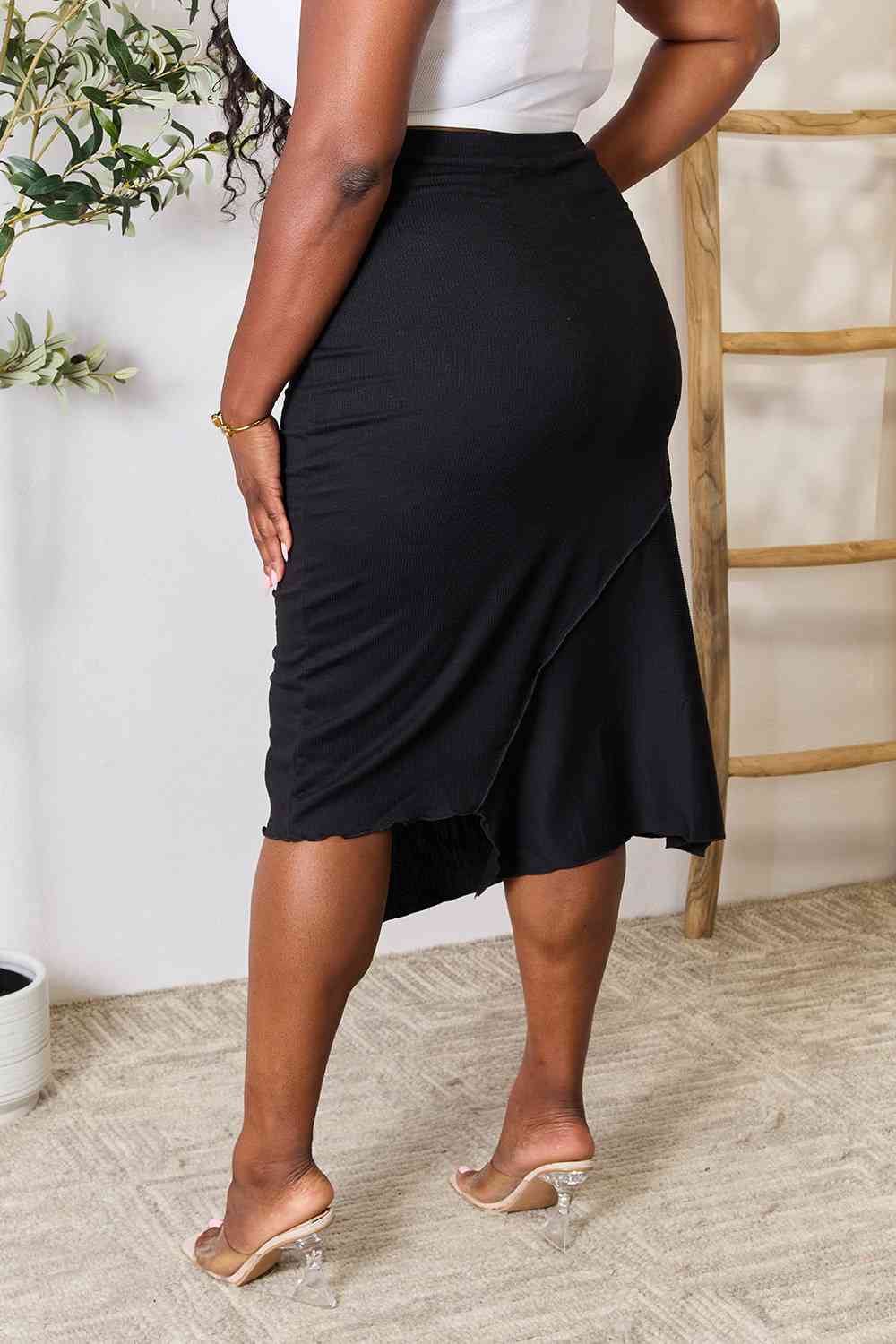 Culture Code Full Size High Waist Midi Skirt - AllIn Computer