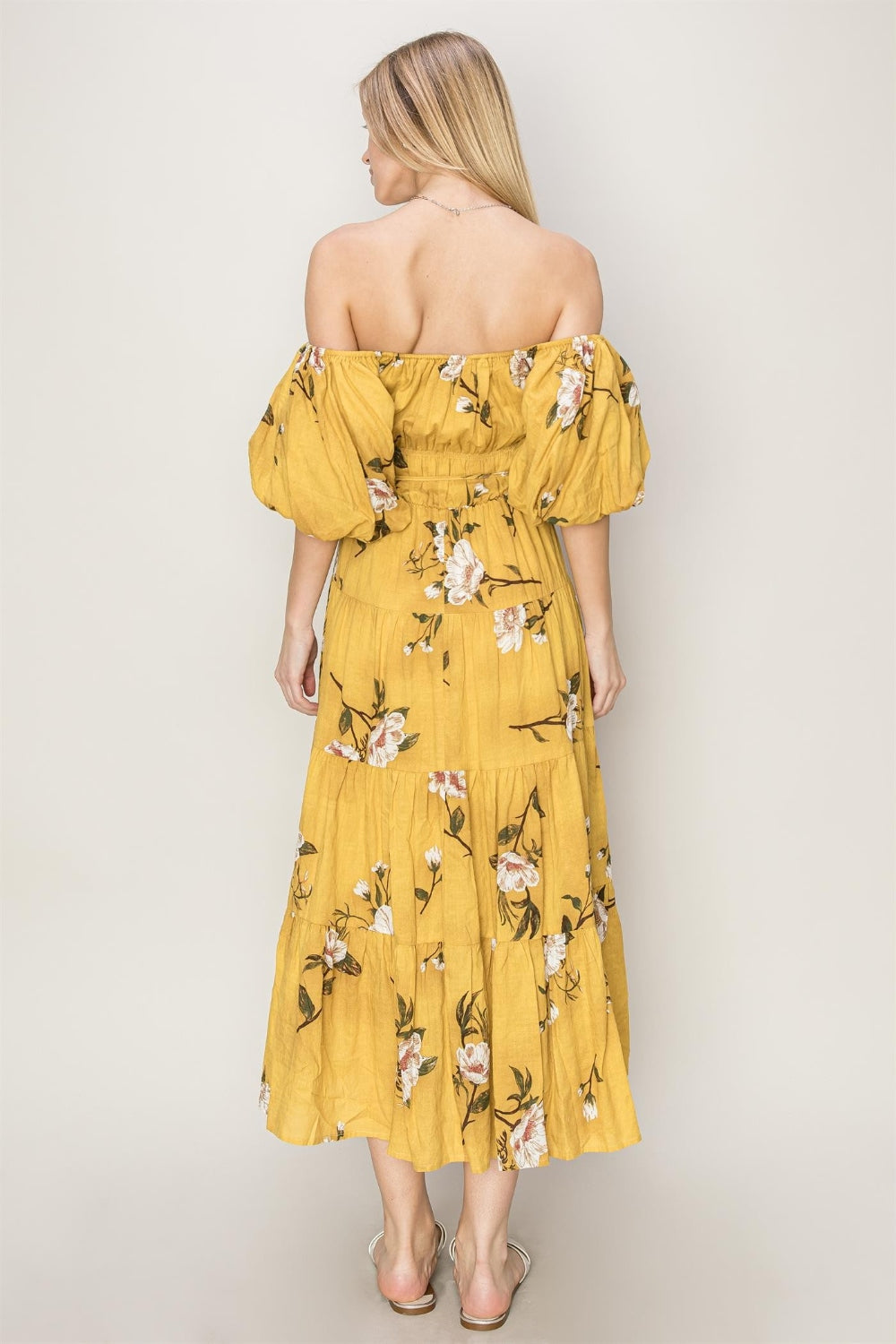 HYFVE Floral Puff Sleeve Tiered Dress - AllIn Computer