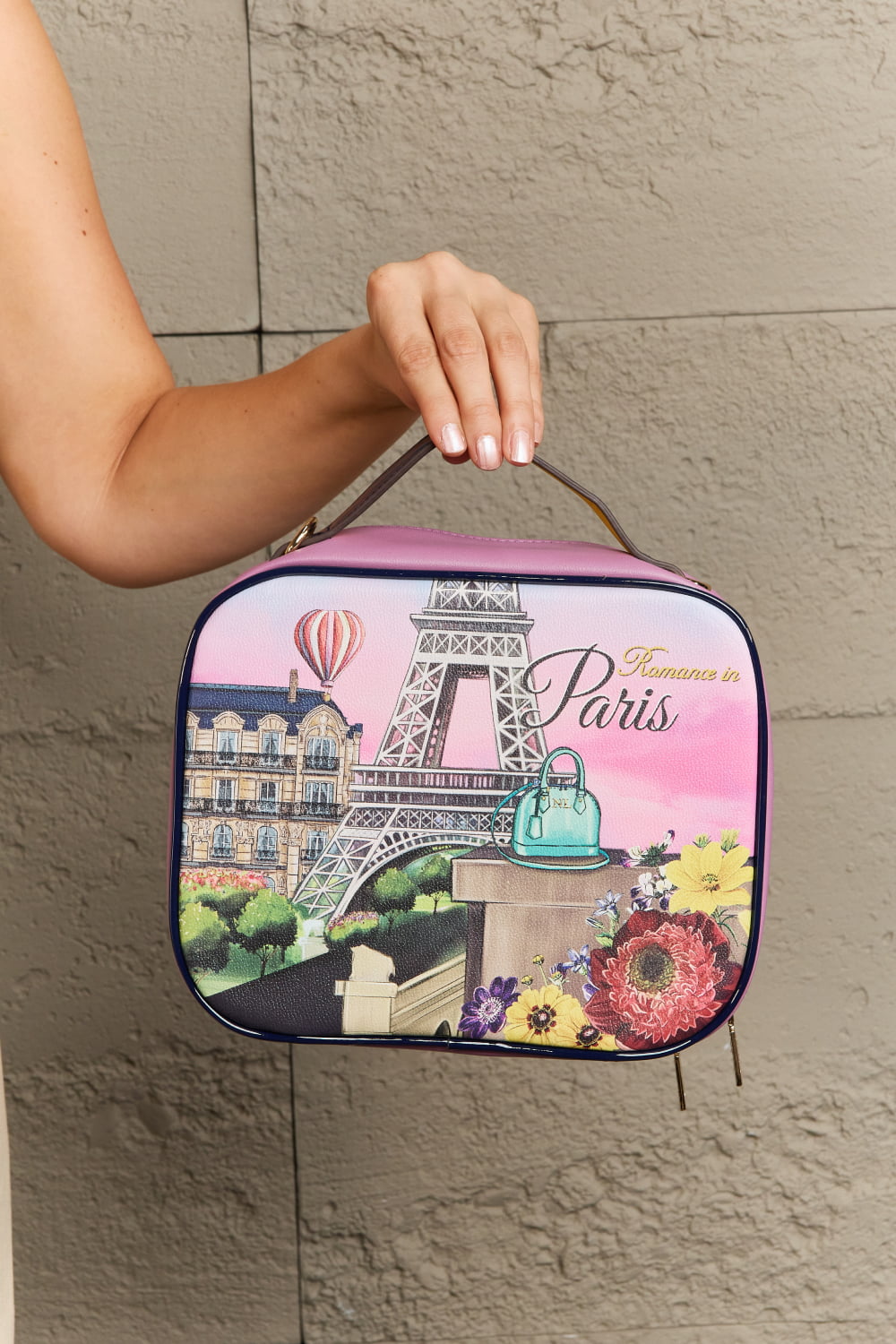 Nicole Lee USA Printed Handbag with Three Pouches - AllIn Computer