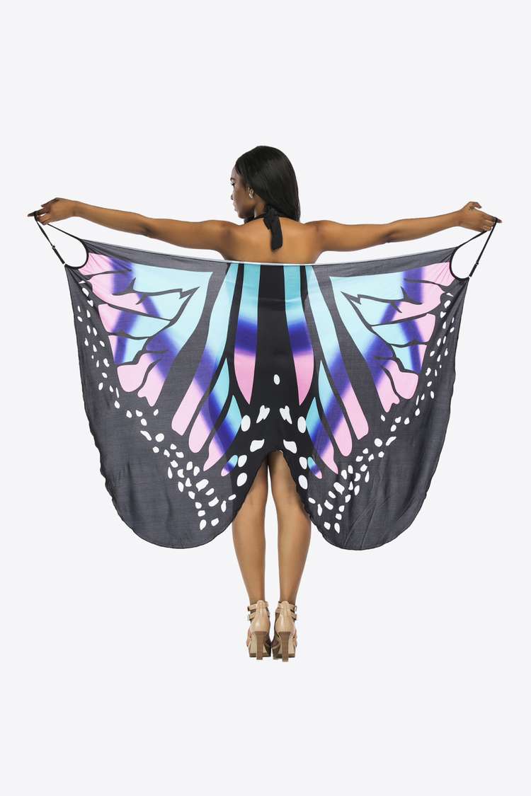 Butterfly Spaghetti Strap Cover Up - AllIn Computer