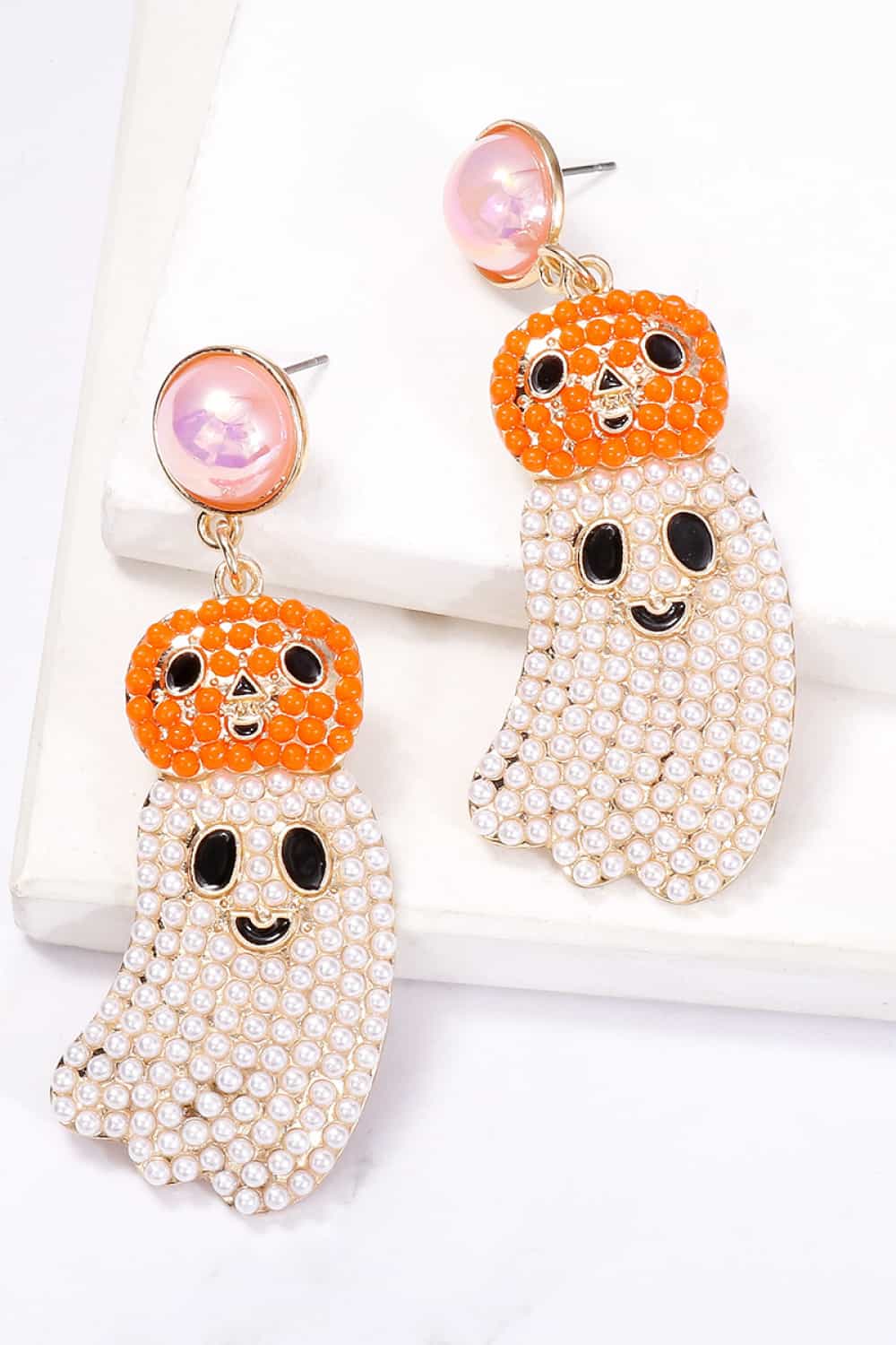 Halloween Ghost Shape Dangle Earrings - AllIn Computer