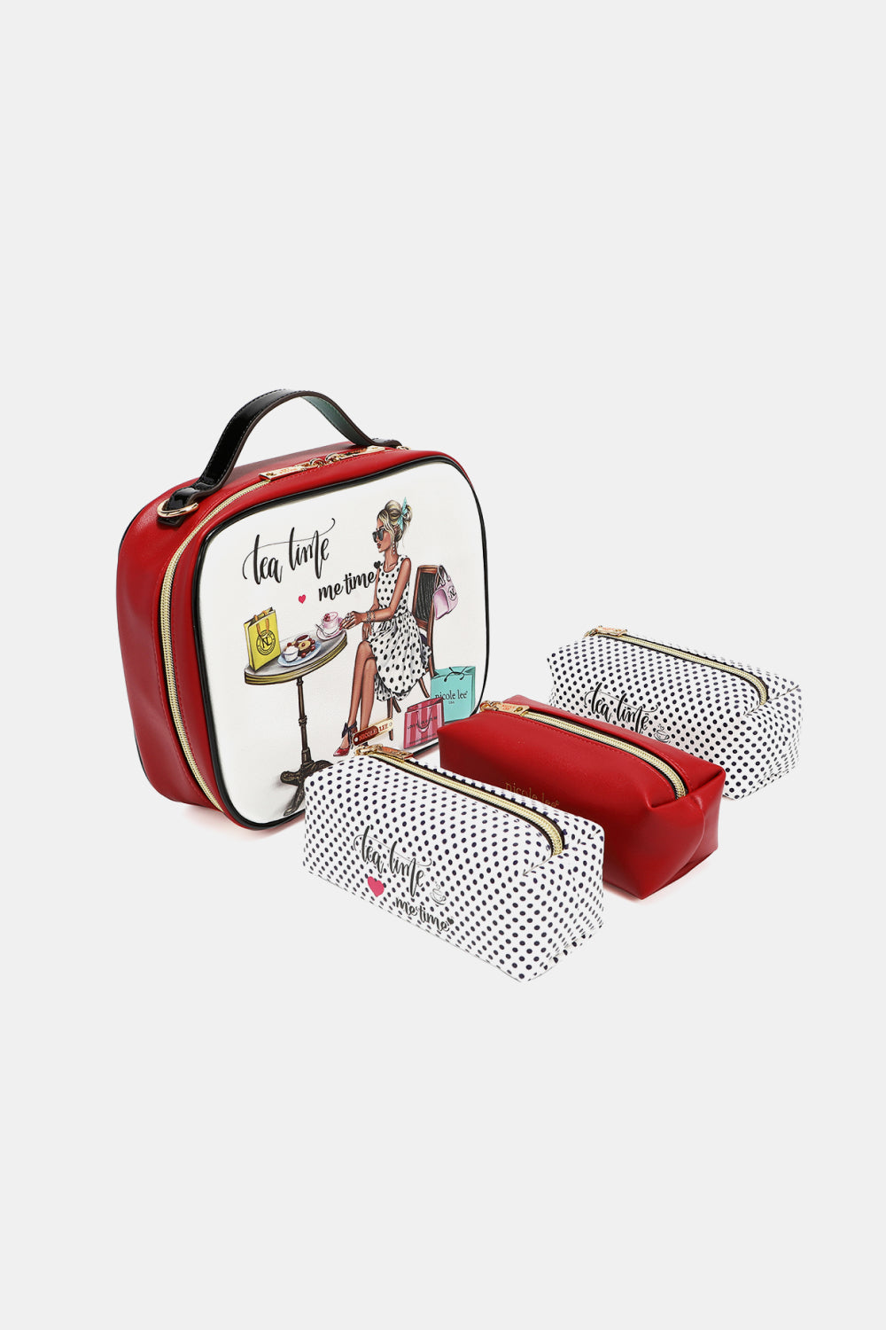 Nicole Lee USA Printed Handbag with Three Pouches - AllIn Computer