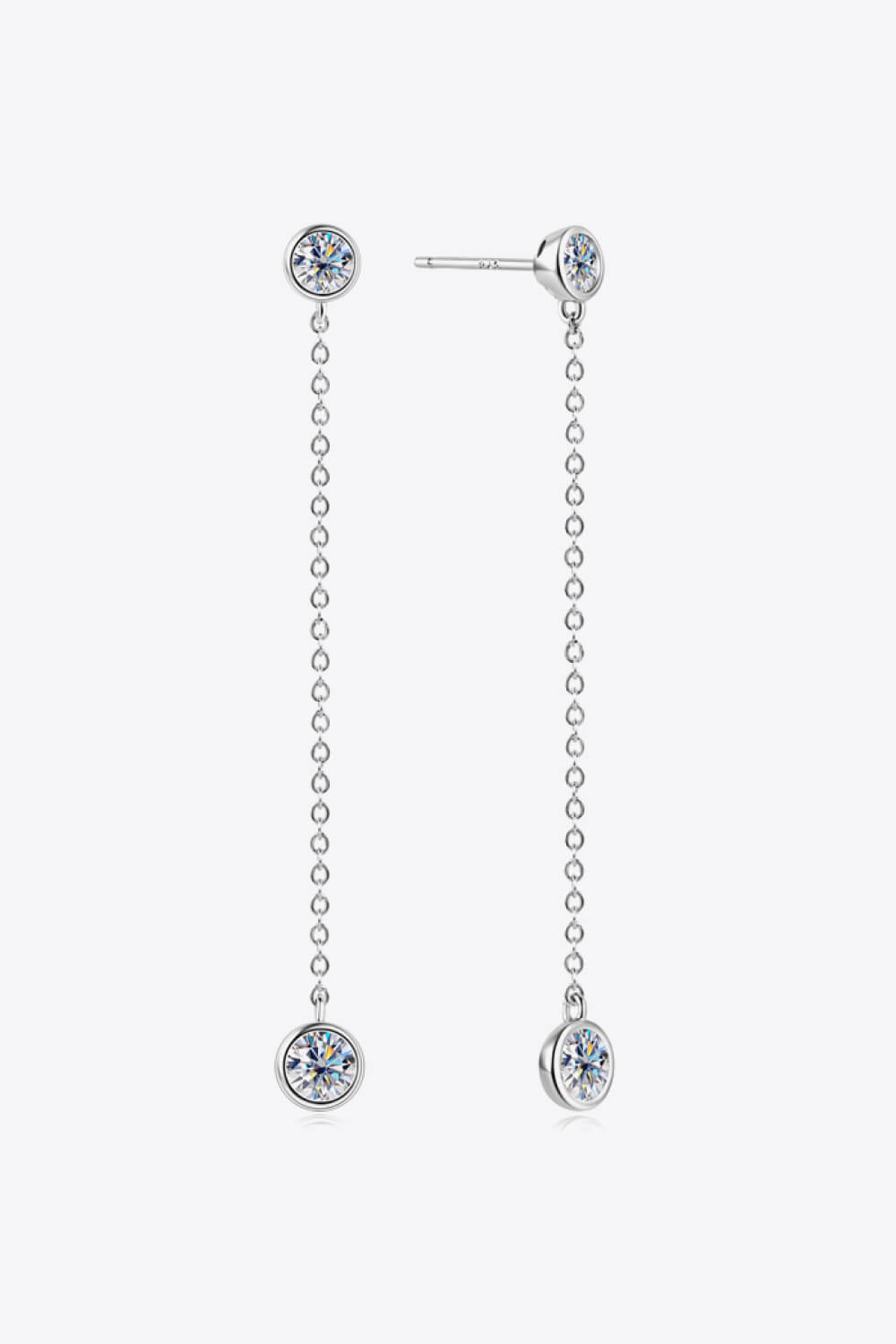 Adored Moissanite Chain Earrings - AllIn Computer