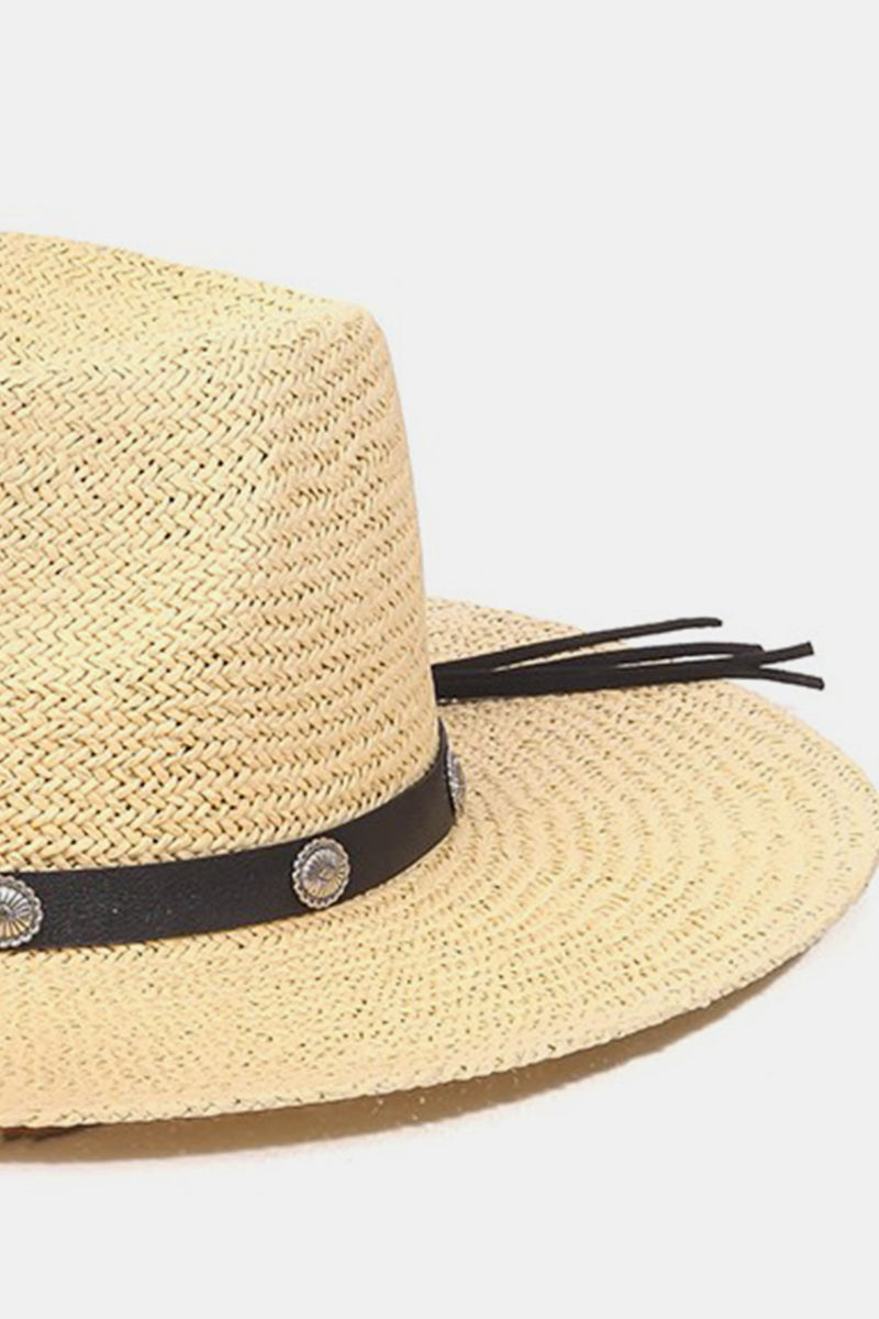 Fame Belt Strap Straw Hat - AllIn Computer