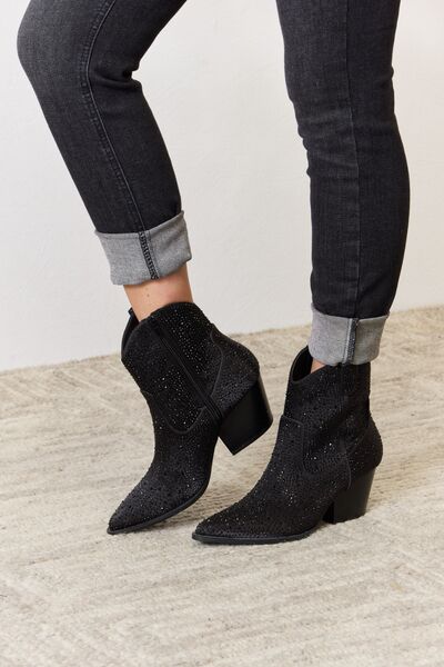East Lion Corp Rhinestone Ankle Cowboy Boots - AllIn Computer