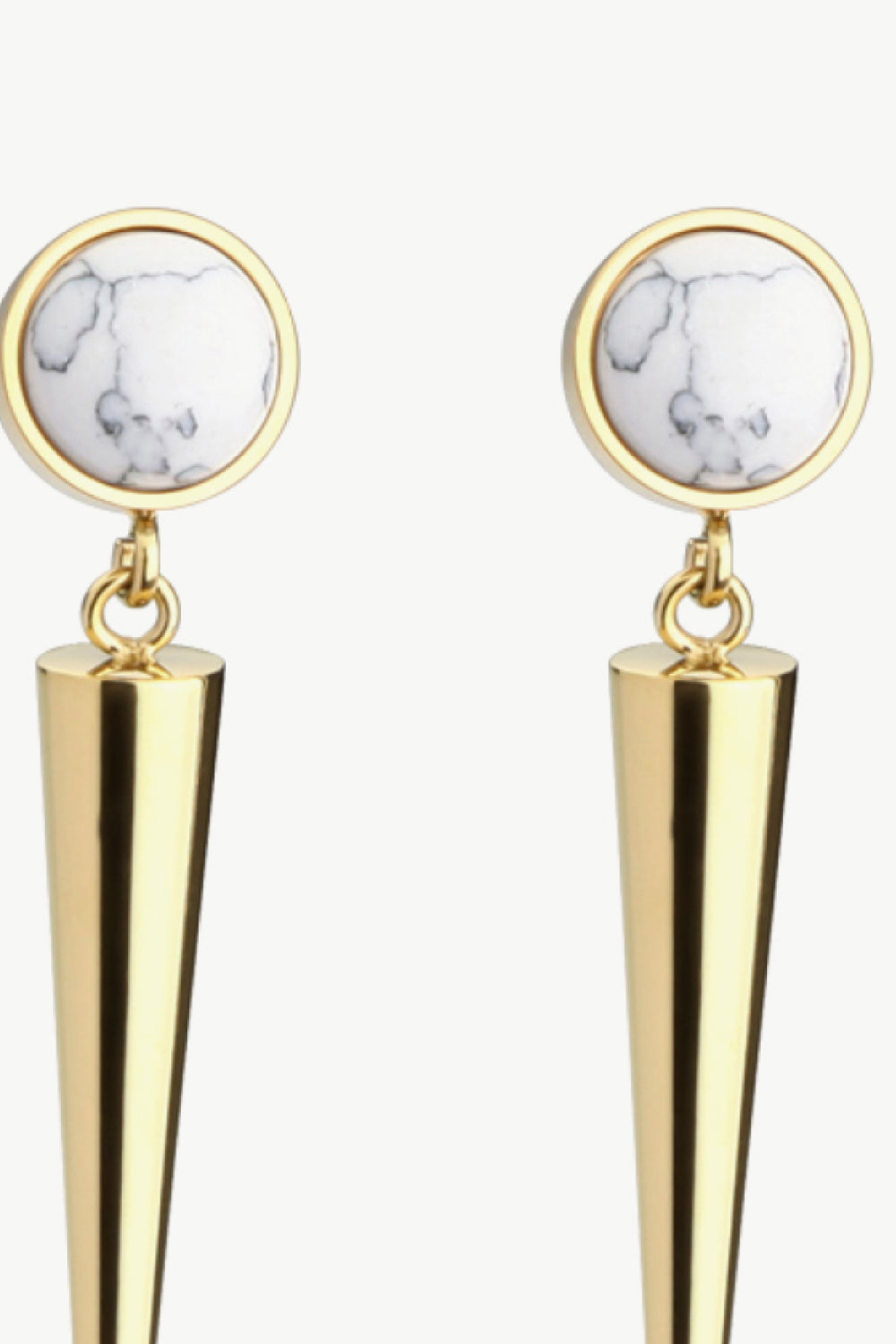 18K Stainless Steel Turquoise Drop Earrings - AllIn Computer