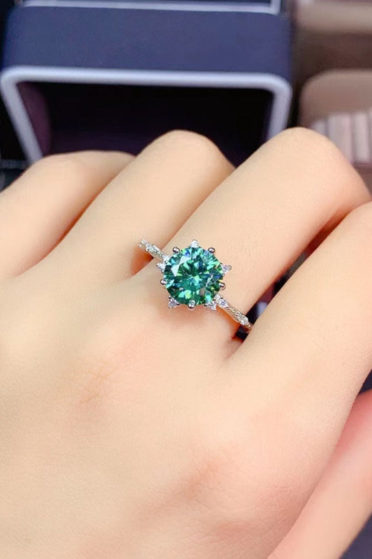 All Eyes On Me 1 Carat Moissanite Platinum-Plated Ring - AllIn Computer