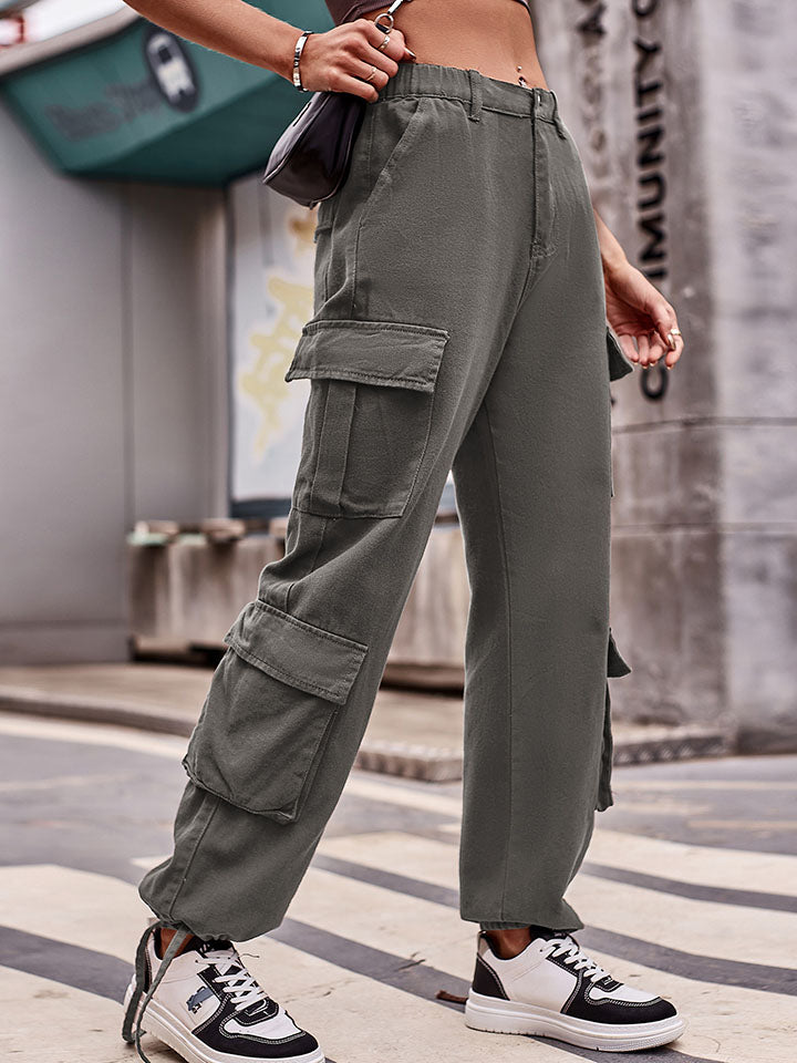 Elastic Waist Cargo Jeans - AllIn Computer