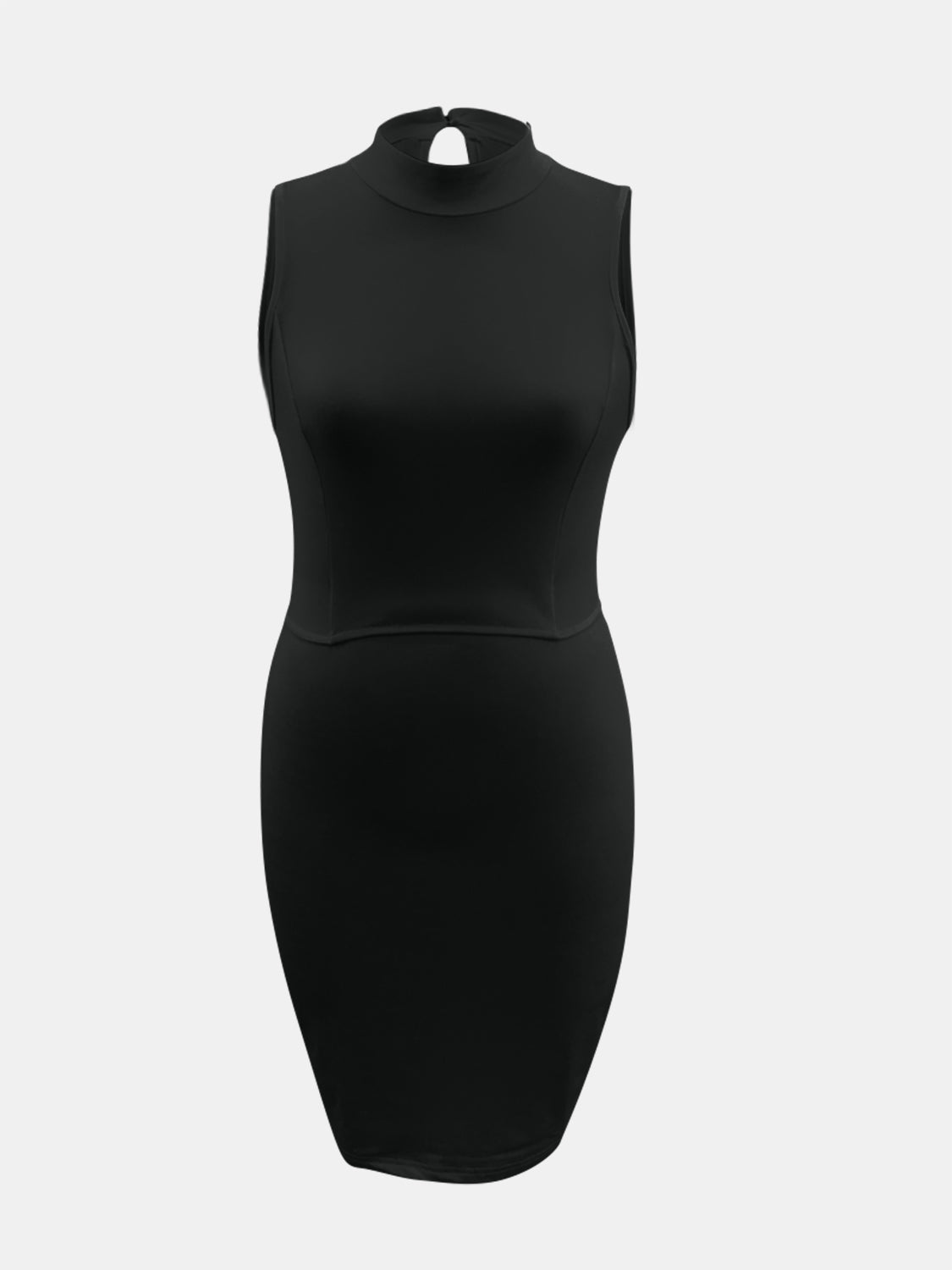 Cutout Mock Neck Sleeveless Dress - AllIn Computer