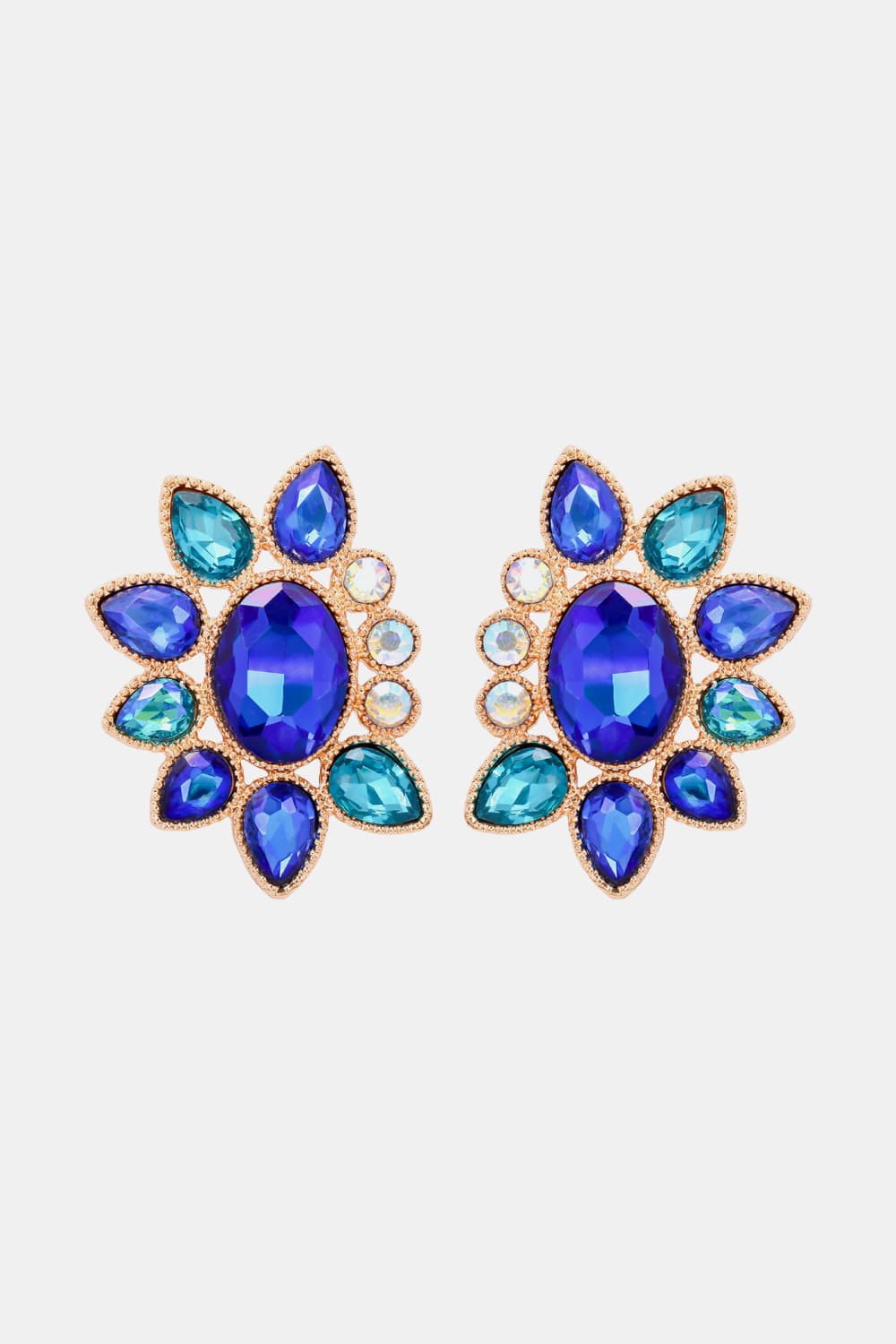 Geometrical Shape Glass Stone Dangle Earrings - AllIn Computer