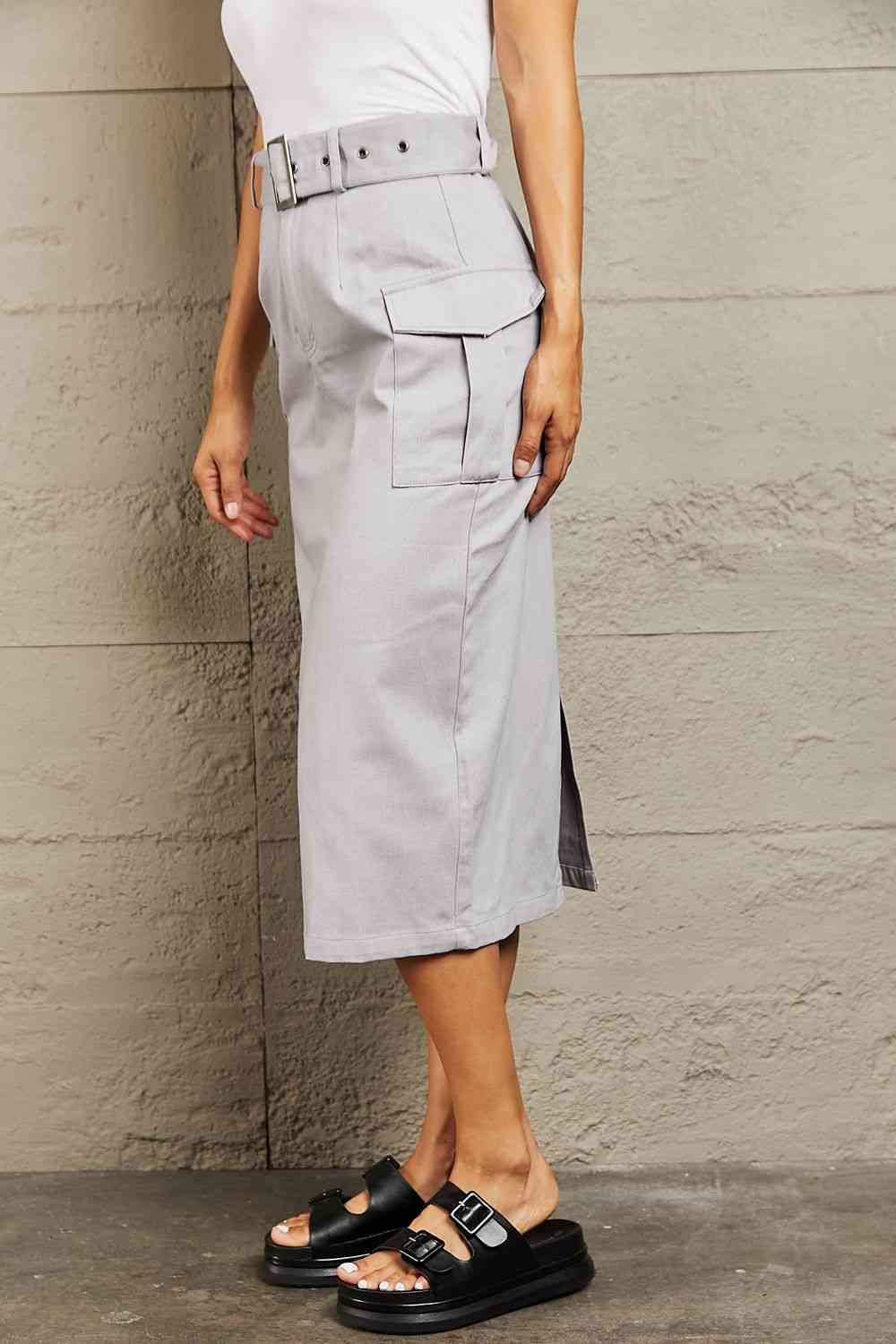 HYFVE Professional Poise Buckled Midi Skirt - AllIn Computer