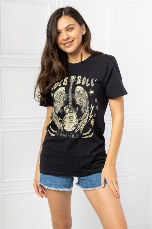 mineB Full Size Rock & Roll Graphic Tee - AllIn Computer