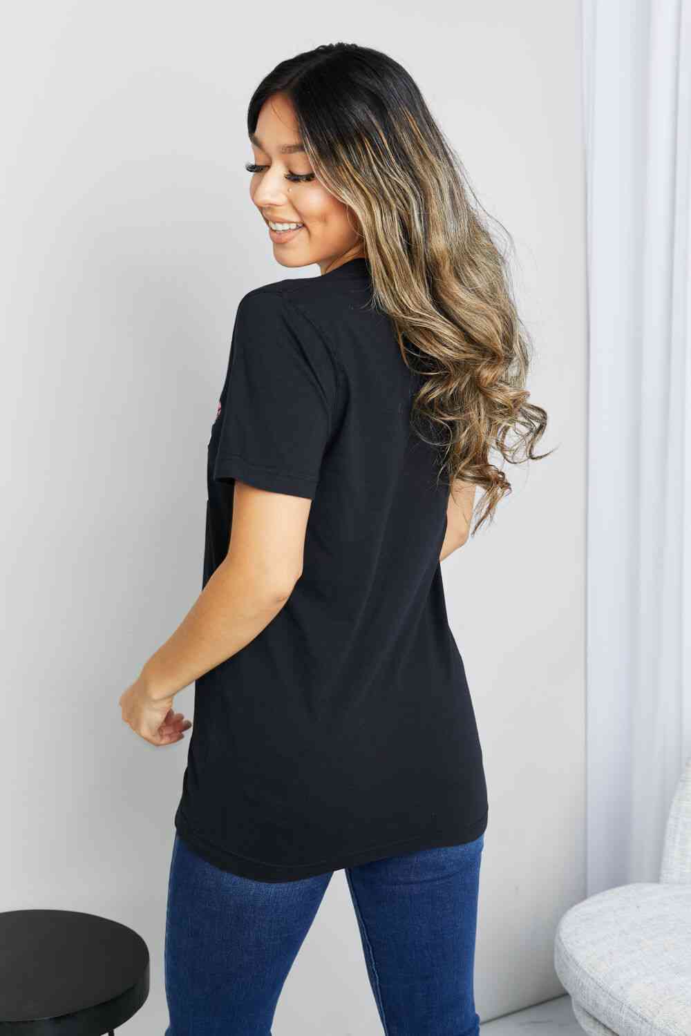 mineB Full Size Graphic Round Neck Tee Shirt - AllIn Computer