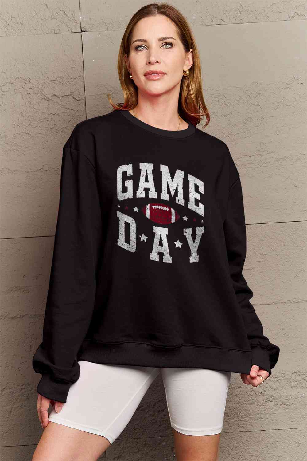 Simply Love Full Size GAME DAY Graphic Sweatshirt - AllIn Computer